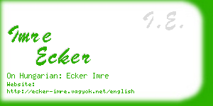 imre ecker business card